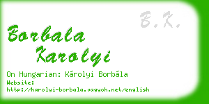 borbala karolyi business card